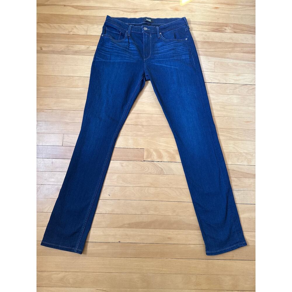 PAIGE Federal Slim Straight Jeans 33 Eliot Dark Wash EUC